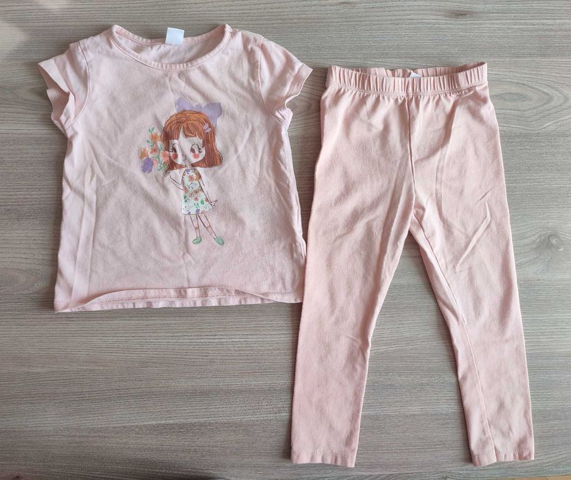 Летни дрехи за момиче 98-104, къс ръкав, къси гащи, клинчета