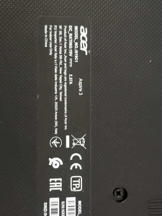 Laptop Acer Aspire 3 (A315-64-33R2 / Model No: N19C1)
