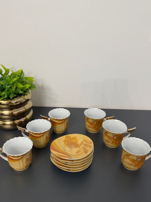 Set 6 cesti si farfurii cafea