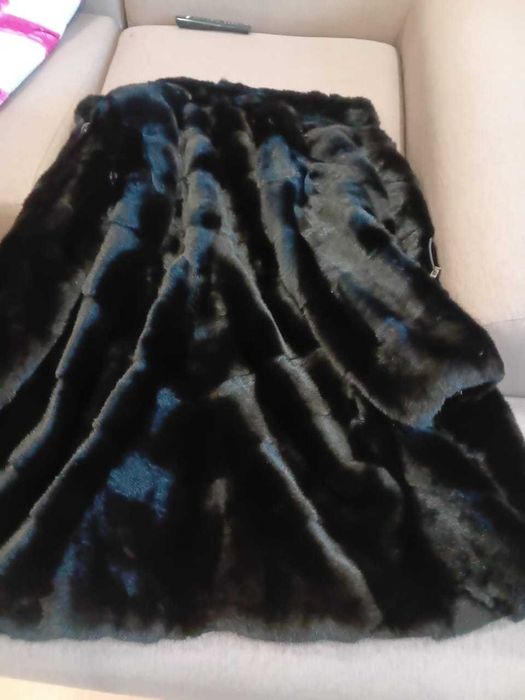 Норковая шуба черная