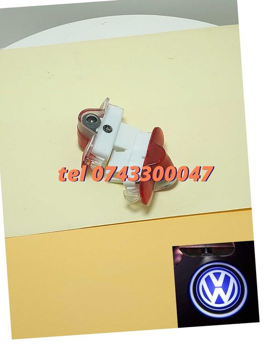 Set Proiectoare Cu Logo 3d Vw Golf 4 Touran Caddy Bora