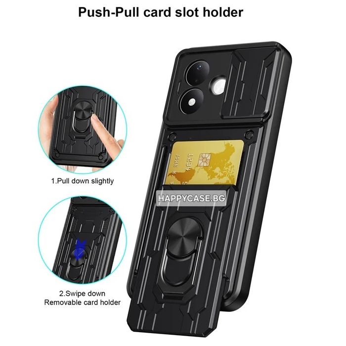 Xiaomi Redmi Note 17 Pro Max 5G / Redmi Note 17 Pro 5G / RING CARD SLOT Удароустойчив кейс със слот за карта