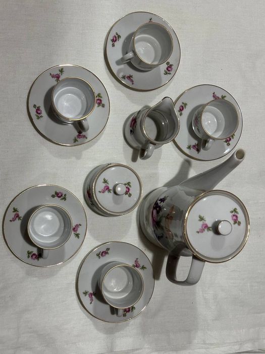 Набор кофейный на 5 персон. Чехословакия. 1980-х годов. Хорошее сост