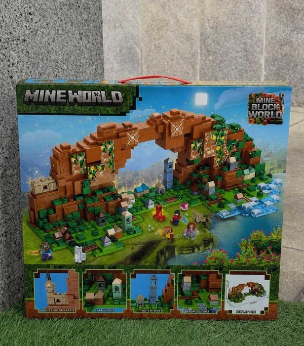 Конструктор за изграждане Minecraft World 836 части с LED светлини