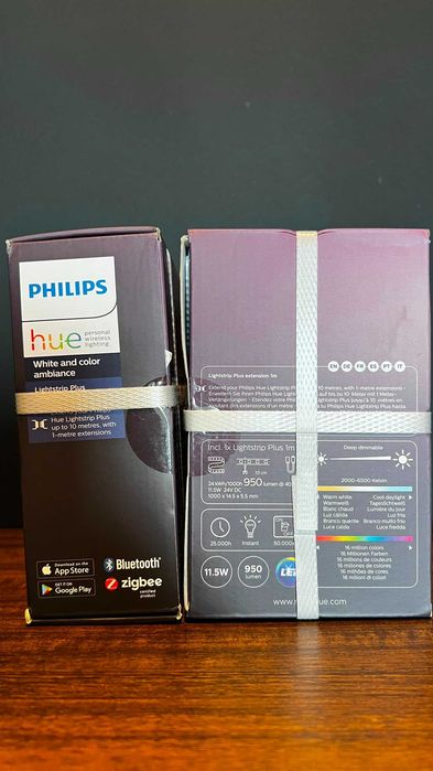 Extensie banda LED RGB, Philips Hue LightStrip Plus V4 - 1m
