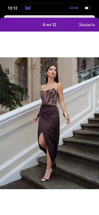 Корсетное вечернее платье