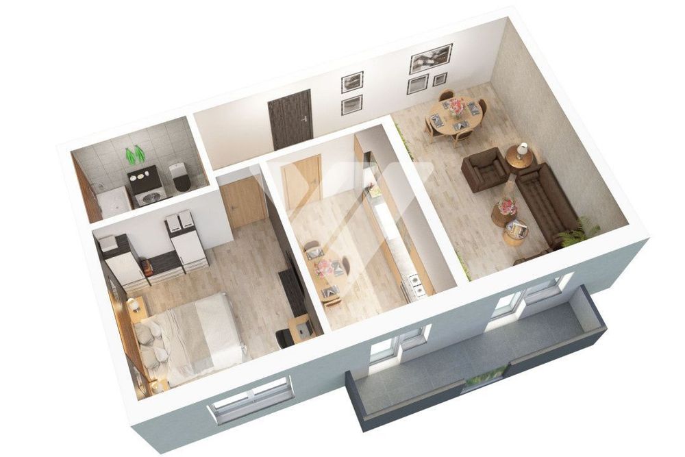 Apartament nou 2 camere, 56 mp, etaj 1 - Zona Rahovei/ Doamna Stanca — fotografia 3