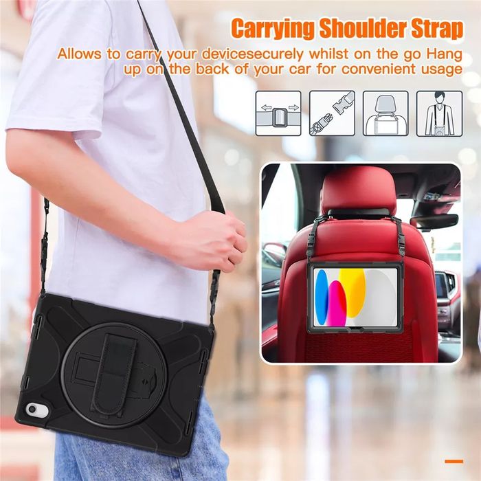 Apple iPad 11 10 10.9" / Трислоен удароустойчив кейс калъф за таблет