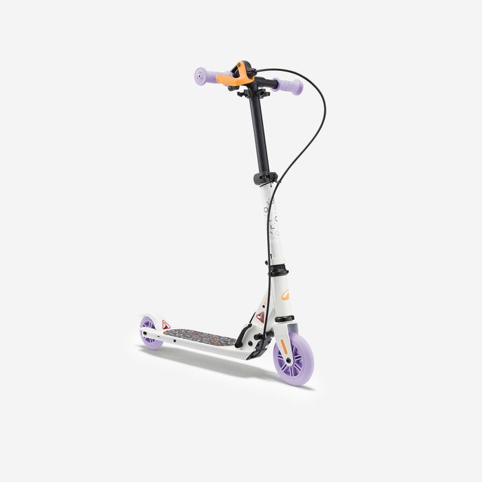 Trotinetă cu frână Play 5 Alb-Mov Copii - produs resigilat Decathlon