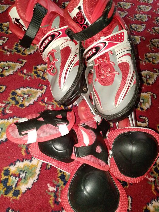 ролики черный+красный