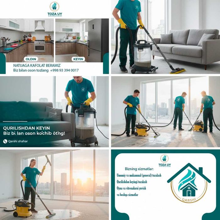 Uy tozalash xizmati/ Уборка домов
