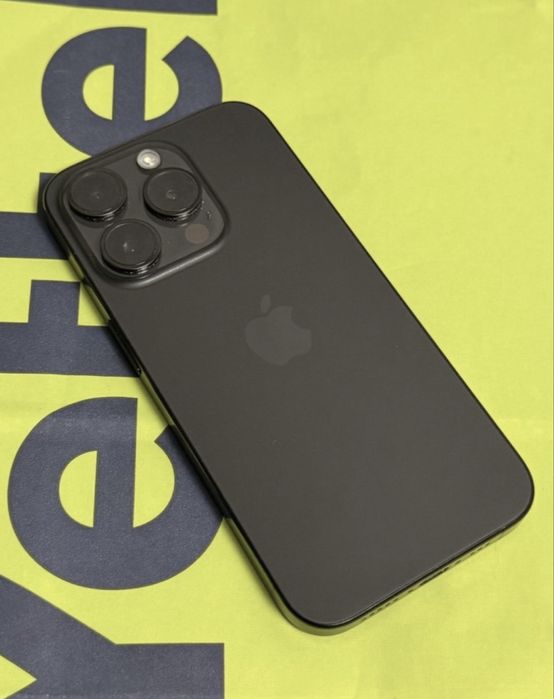 ***КАТО НОВ 256GB iPhone 15 Pro Yettel Гаранция 2026г. Black | Черен