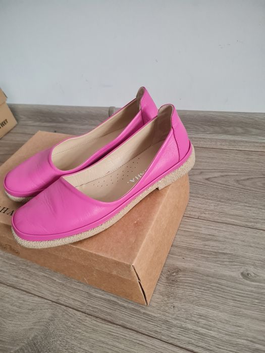 Balerini roz/fucsia Dasha piele naturala