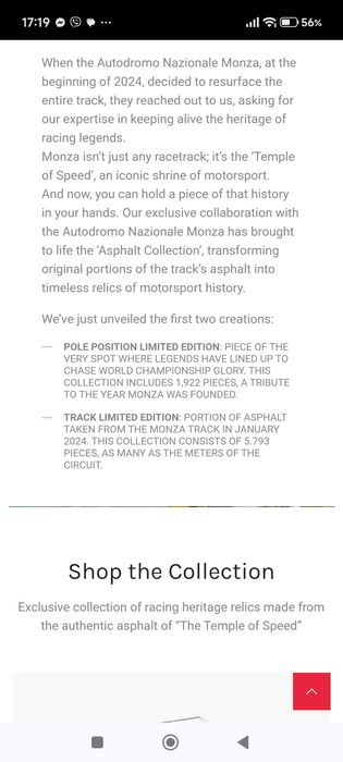 За феновете на F 1-от пистата Monza Италия  асфалт колекция