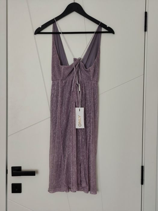 Елегантна рокля Only Shine String Dress/ purple rose
