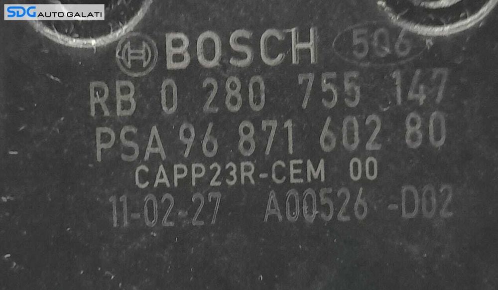 Pedala Acceleratie Peugeot 206 Plus 2009 - 2012 Cod 9687160280 0280755147 [N0111]