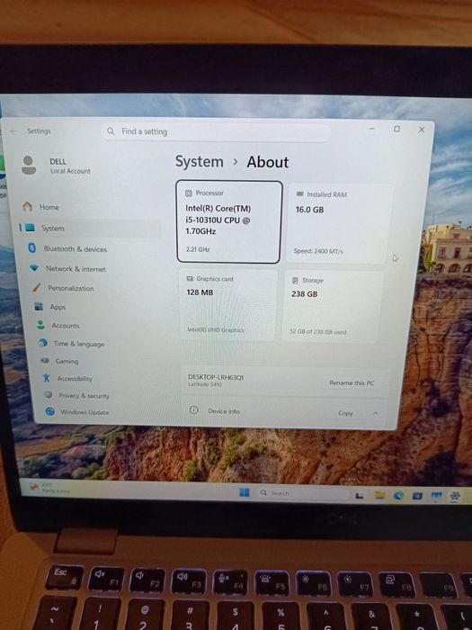 Dell Latitude 5410 i5-10th gen 256ssd Windows 11 Pro