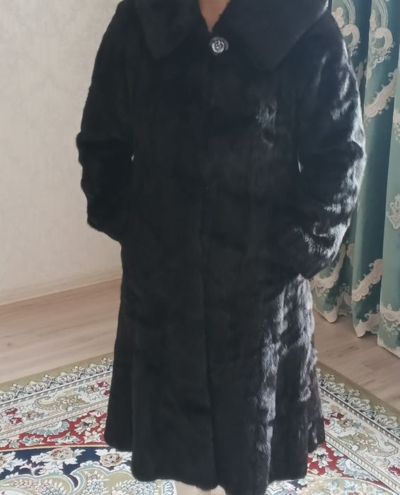 Шуба черная норка