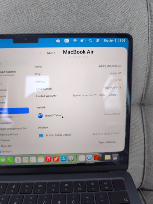 Mac Book Air M4 2025/16/256GB.