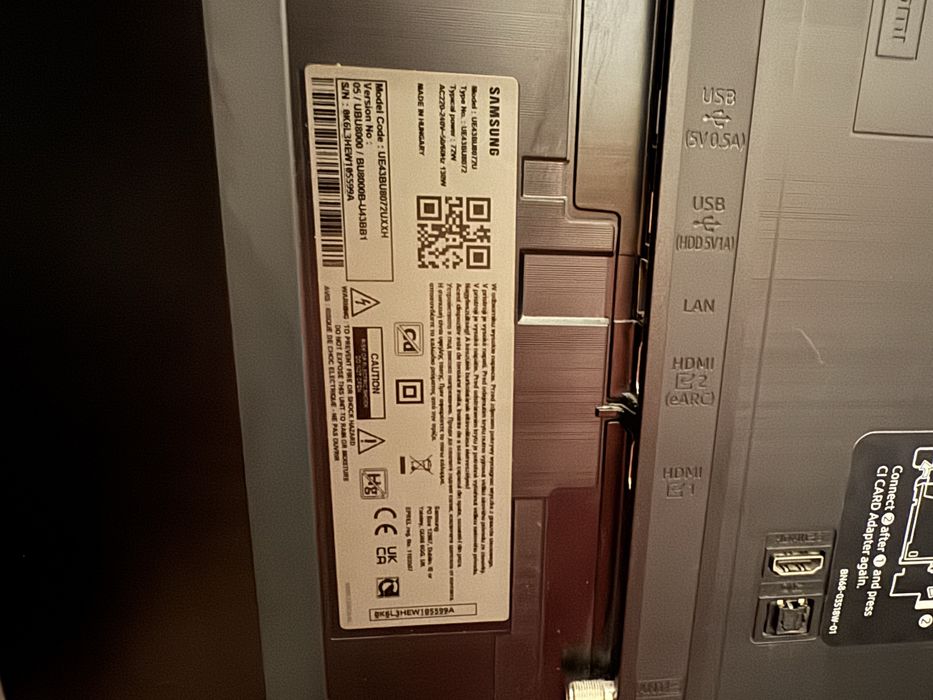 Televizor SAMSUNG LED 43BU8072, 108 cm
