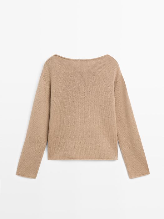 Хлопковый свитер XS Massimo Dutti