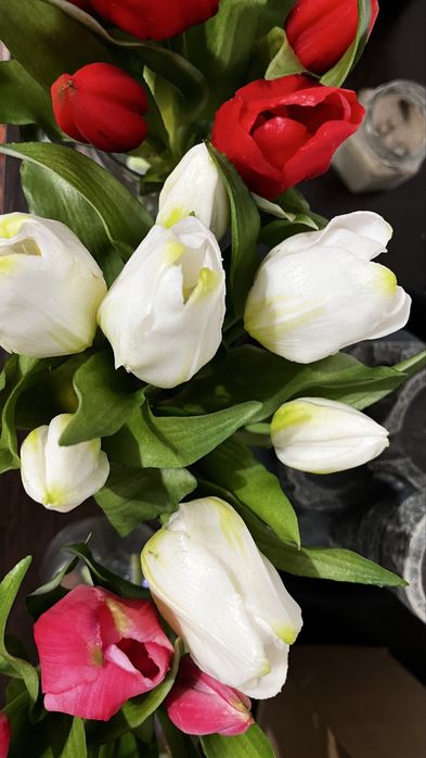 Искусственный букетик 30см с вазой