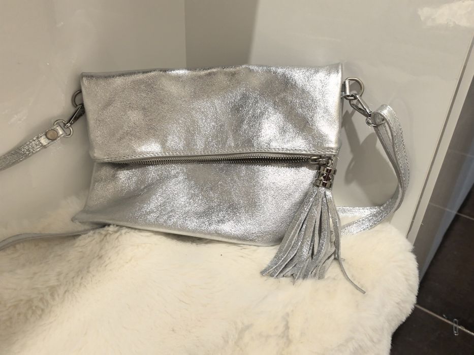 Чанта за повод златна и сребърна