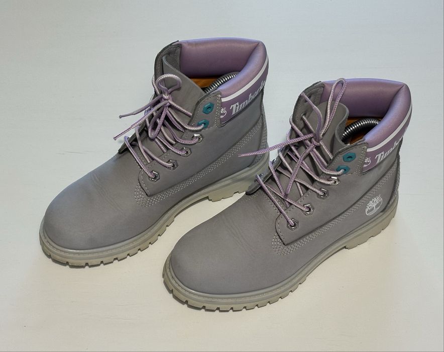 Timberland 6-inch Premium waterproof boots in grey nubuck
