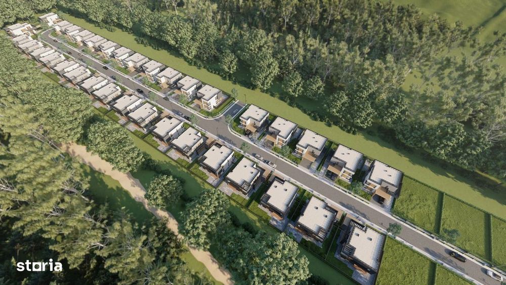 Teren Balotesti cu proiect vile gata de executie - Proiect, PUZ si AC