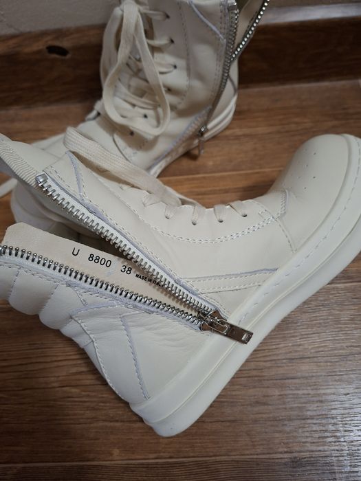 Rick owens geobasket white кроссовки