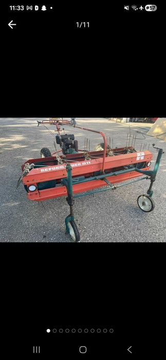 Greblă fân cu motor