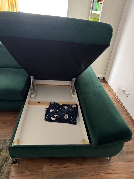 Vand coltar extensibil cu lada de depozitare