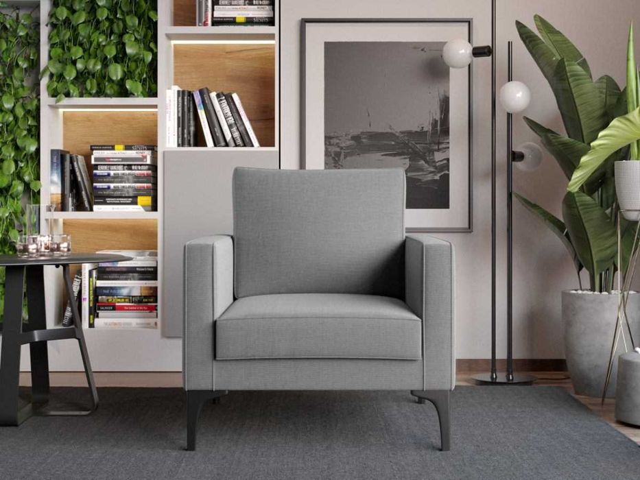 Fotoliu Rici Gri Deschis - Transport Gratuit in 4-10 zile