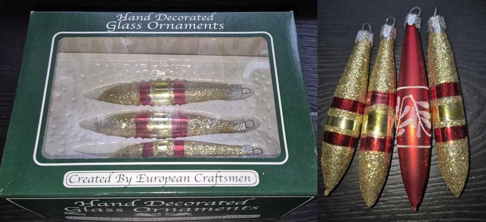 Lot 18 globulete sticla pentru bradul de Craciun