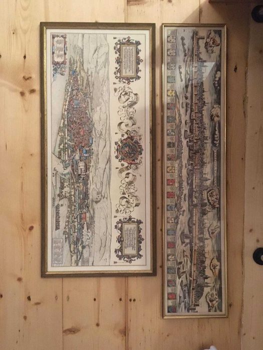 tablou Colonia Agripina Teutsch Köln Germania harta gravura veche