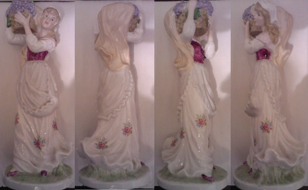 Domnisoara, cos de flori si gaste / ied, bibelou colectia Leonardo