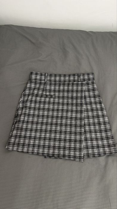 юбка в клетку короткая