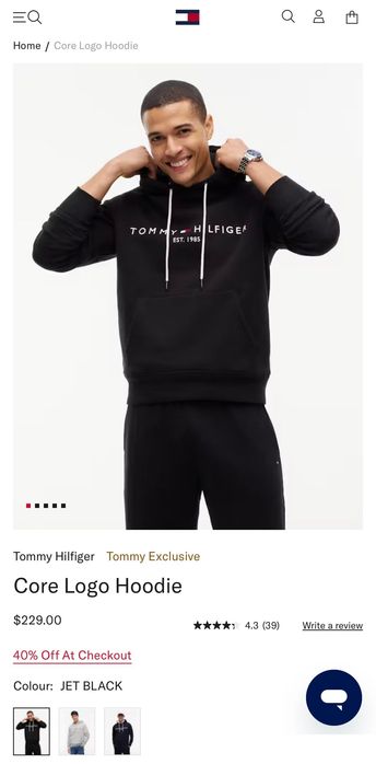 Мъжки суичър / горнище Tommy Hilfiger - размер XXL, Отлично състояние
