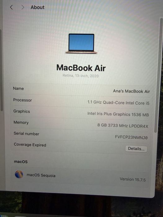MacBook Air, Retina, 13-inch, 2020