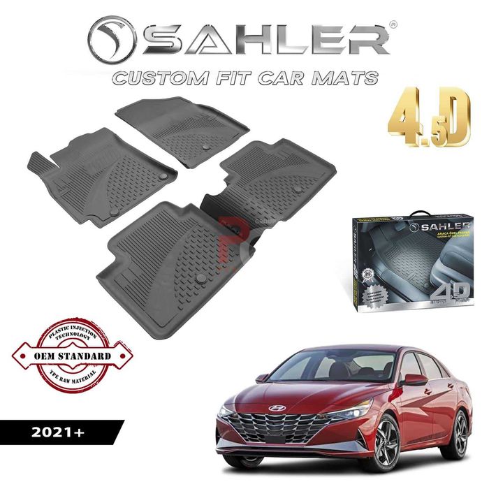 Гумени стелки за Hyundai Elantra / Хюндай Елантра / 2021+ / тип леген / висок борд