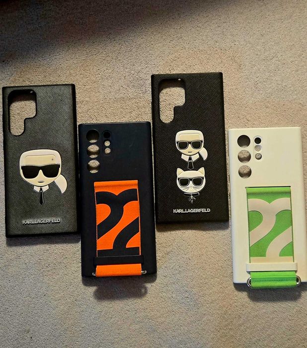 Оригинални калъфи за телефон  SAMSUNG GALAXY S22 ULTRA  от 6Е и 13 Е , Samsung  и Karl Lagerfeld и три бр. силиконови .