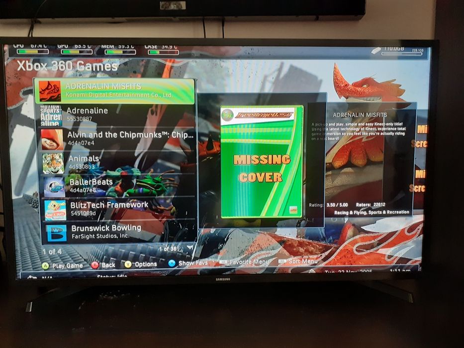 Vand Xbox 360 RGH Modat 250 gb / Kinect