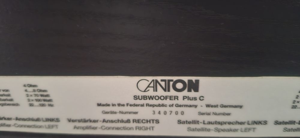 12 инчови ,ниско честотни говорители Canton plus C