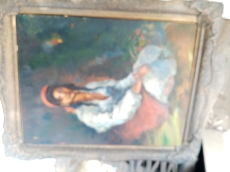 Tablou vechi pictura pe carton