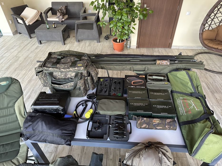 Set pescuit crap ( shimano, fox, sonik, meccanica vadese) Bucuresti