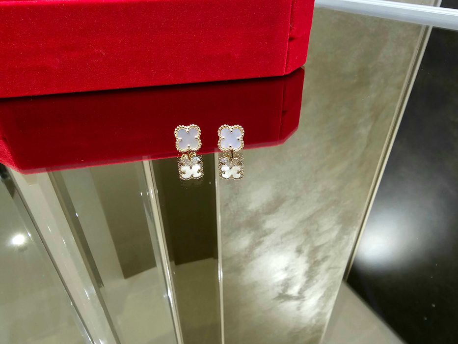 Van Cleef & Arpels VCA Rose Gold Mother Sweet Alhambra Дамски Обеци