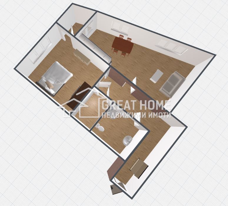Продава се Двустаен апартамент в Търговище, Център - 68 кв.м за 561 €/кв.м - Снимка #3