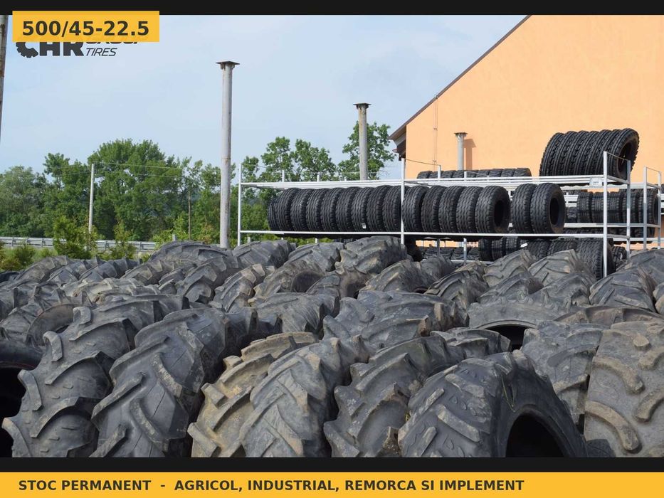 Anvelope Cauciucuri 500/45-22.5 500 45 22.5 50045225 500 45-22.5 Bkt Tractor Utilaje Agricole Diagonal SH Second Hand ANVELOPE Garantie 1 An Factura