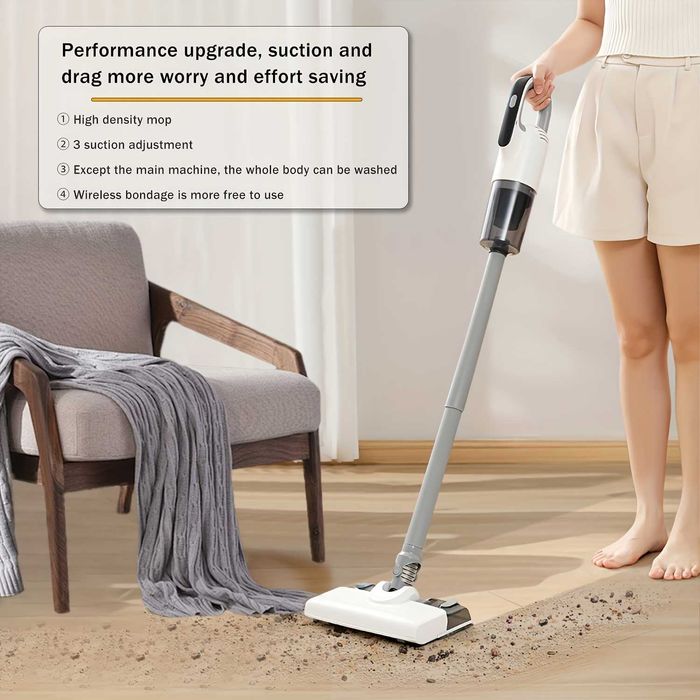 Безжична Вертикална Прахосмукачка 2 в 1 за Сухо и Мокро SENBOWE, 19KPa