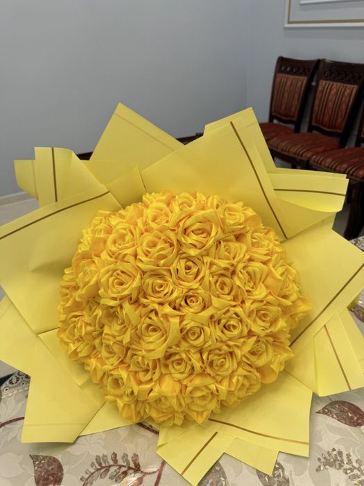 Вечные атласные розы в городе Тараз